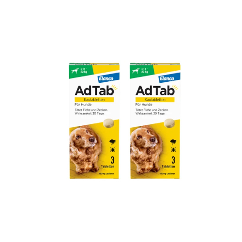 ADTAB 450 mg Kautabletten für Hunde >11-22 kg Doppelpackung 
