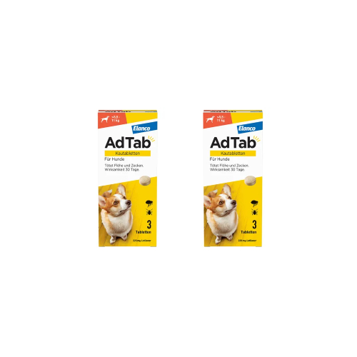ADTAB 225 mg Kautabletten für Hunde >5,5-11 kg Doppelpackung 