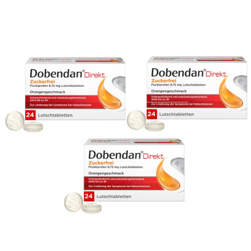 DOBENDAN Direkt zuckerfrei Flurbiprofen 8,75mg Lut 