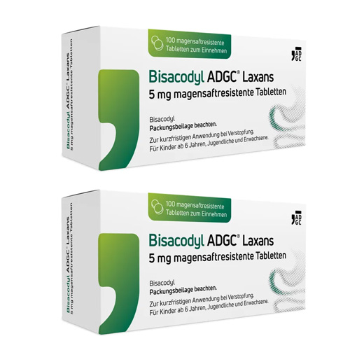 BISACODYL ADGC Laxans 5 mg magensaftres.Tabletten Set 