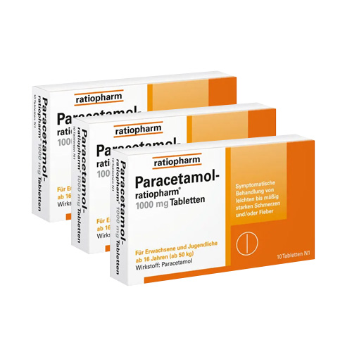 PARACETAMOL-ratiopharm 1.000 mg Tabletten 