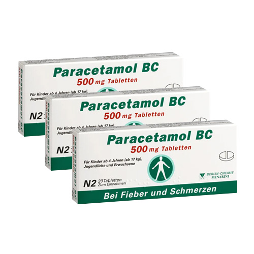 PARACETAMOL BC 500 mg Tabletten 