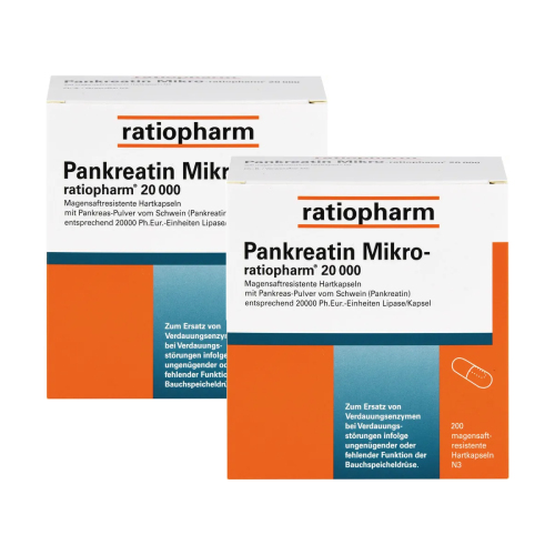 PANKREATIN Mikro-ratio.20.000 magensaftr.Hartkaps. Set
