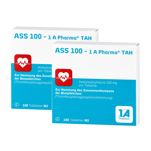 ASS 100-1A Pharma TAH Tabletten Doppelpackung 