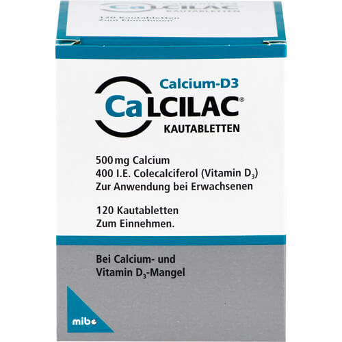 CALCILAC Kautabletten 500 mg/400 I.E.