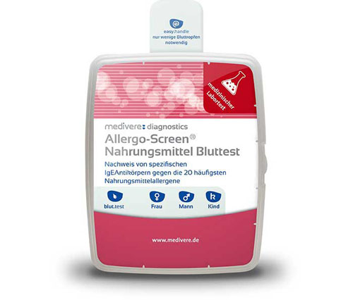 ALLERGO SCREEN Bluttest Nahrungsmittel