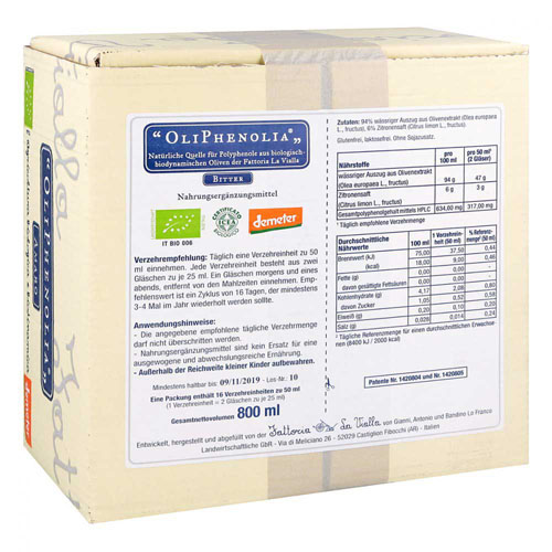 OLIPHENOLIA Bitter Flüssigkeit zum Einnehmen