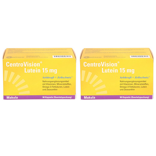 CENTROVISION Lutein 15 mg Kapseln Doppelpackung 