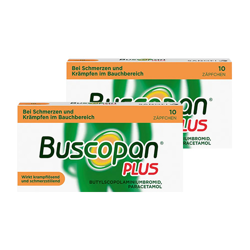 BUSCOPAN plus 10 mg/800 mg Suppositorien Doppelpackung 
