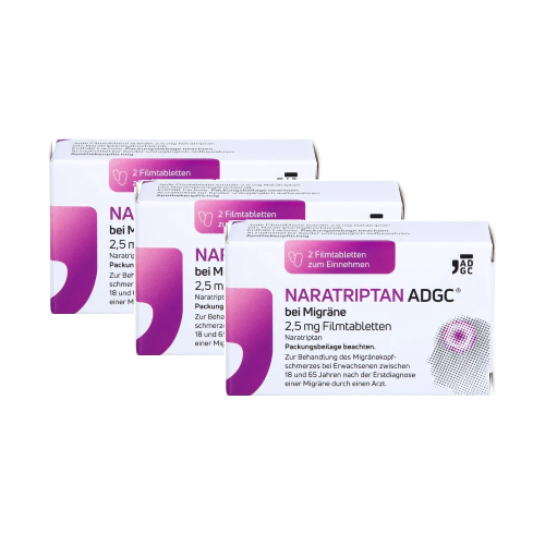 NARATRIPTAN ADGC bei Migräne 2,5 mg Filmtabletten Set 